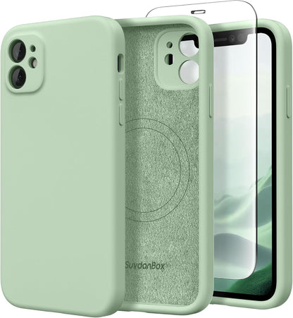 Magnetic for iPhone 17 Case Silicone Matcha