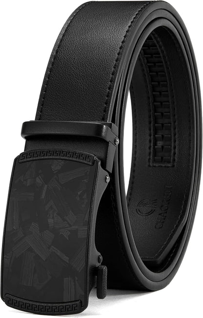 CHAOREN Men's Leather Ratchet Belt - Customizable Fit (35mm)