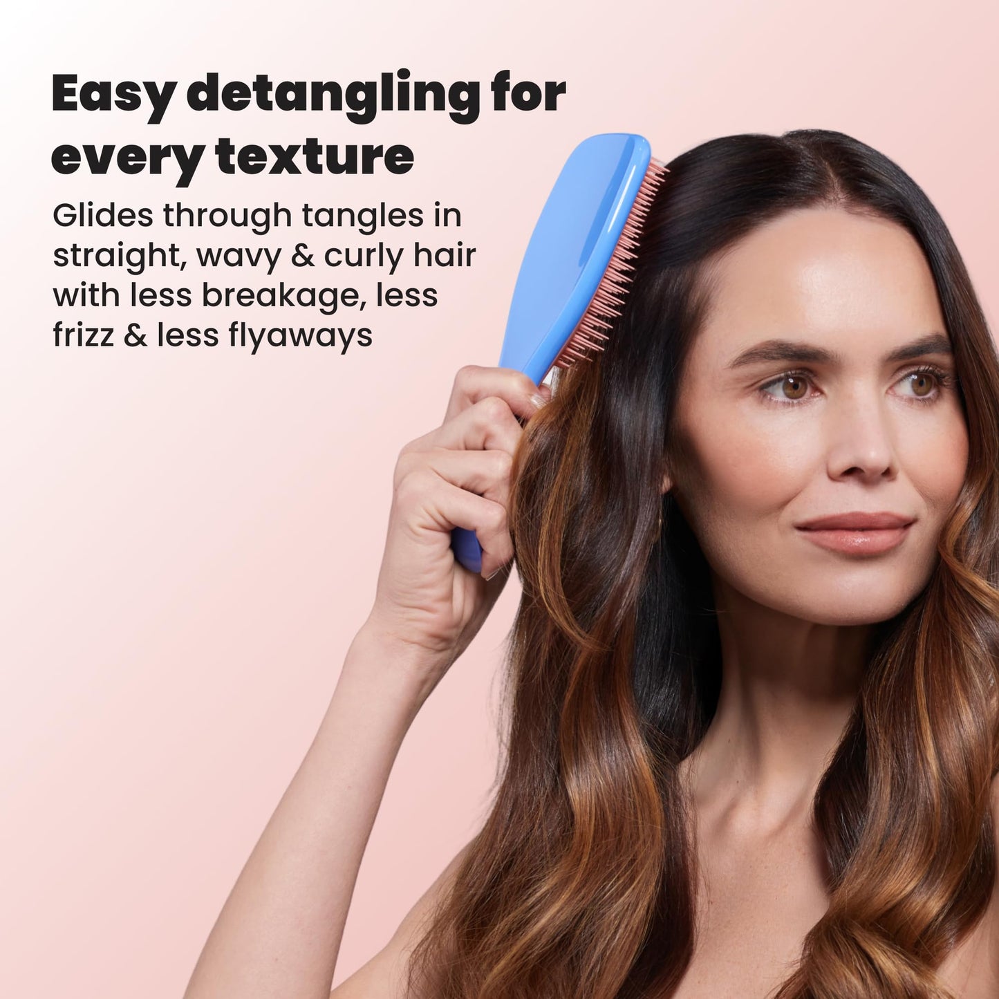 Tangle Teezer Ultimate Detangler Brush, Straight to Wavy, Liquorice Black
