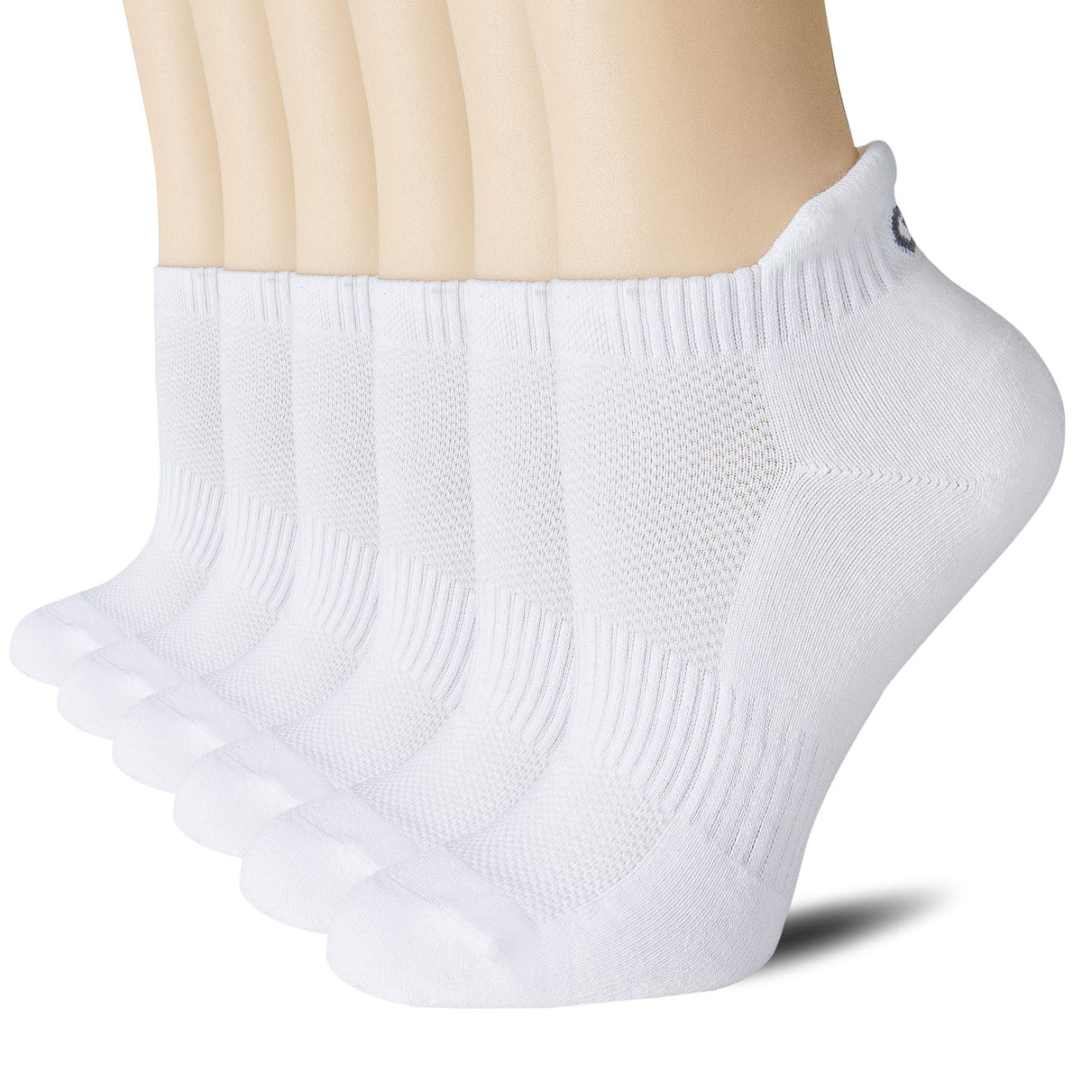 CS CELERSPORT 6 Pairs Ankle Athletic Running Socks Low Cut Sports Tab Socks for Men and Women