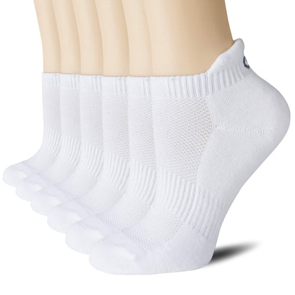 CS CELERSPORT 6 Pairs Ankle Athletic Running Socks Low Cut Sports Tab Socks for Men and Women