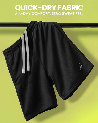 Breathable Mesh Mens Athletic Shorts Loose-Fit Quick Dry Running Gym Shorts