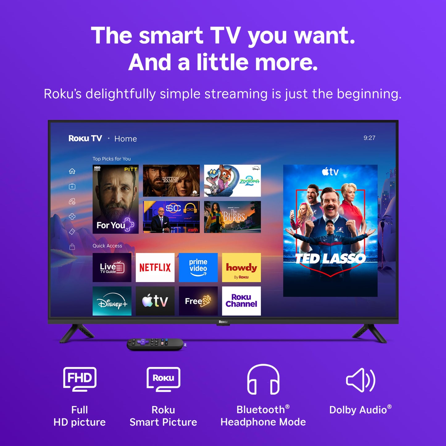 Roku 32-Inch Select Series Smart TV 2026-720p HD TV - RokuTV