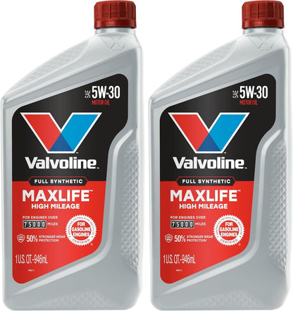 Valvoline MaxLife High Mileage 5W-30 Synthetic Blend Motor Oil 5 Quart