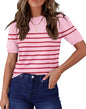 RUMIA Short Sleeve Sweater for Women Lightweight Business Casual Tops