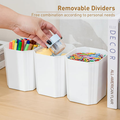 Citylife 6Qt 4Packs Clear Craft Organizers and Storage BOX, Sensory Bins