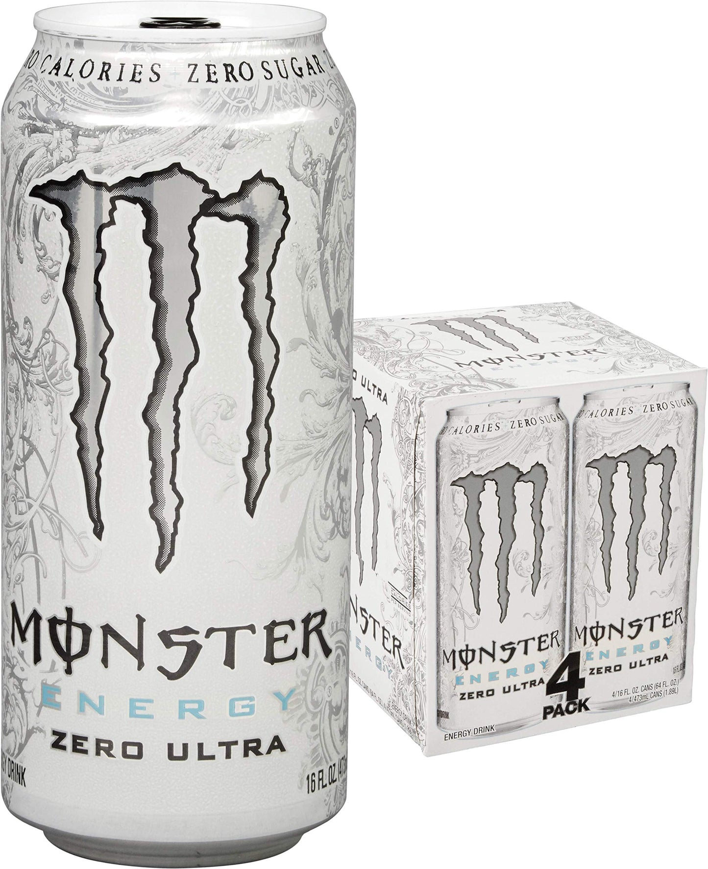 Monster Energy Zero Ultra, Sugar Free Energy Drink, 16 Ounce