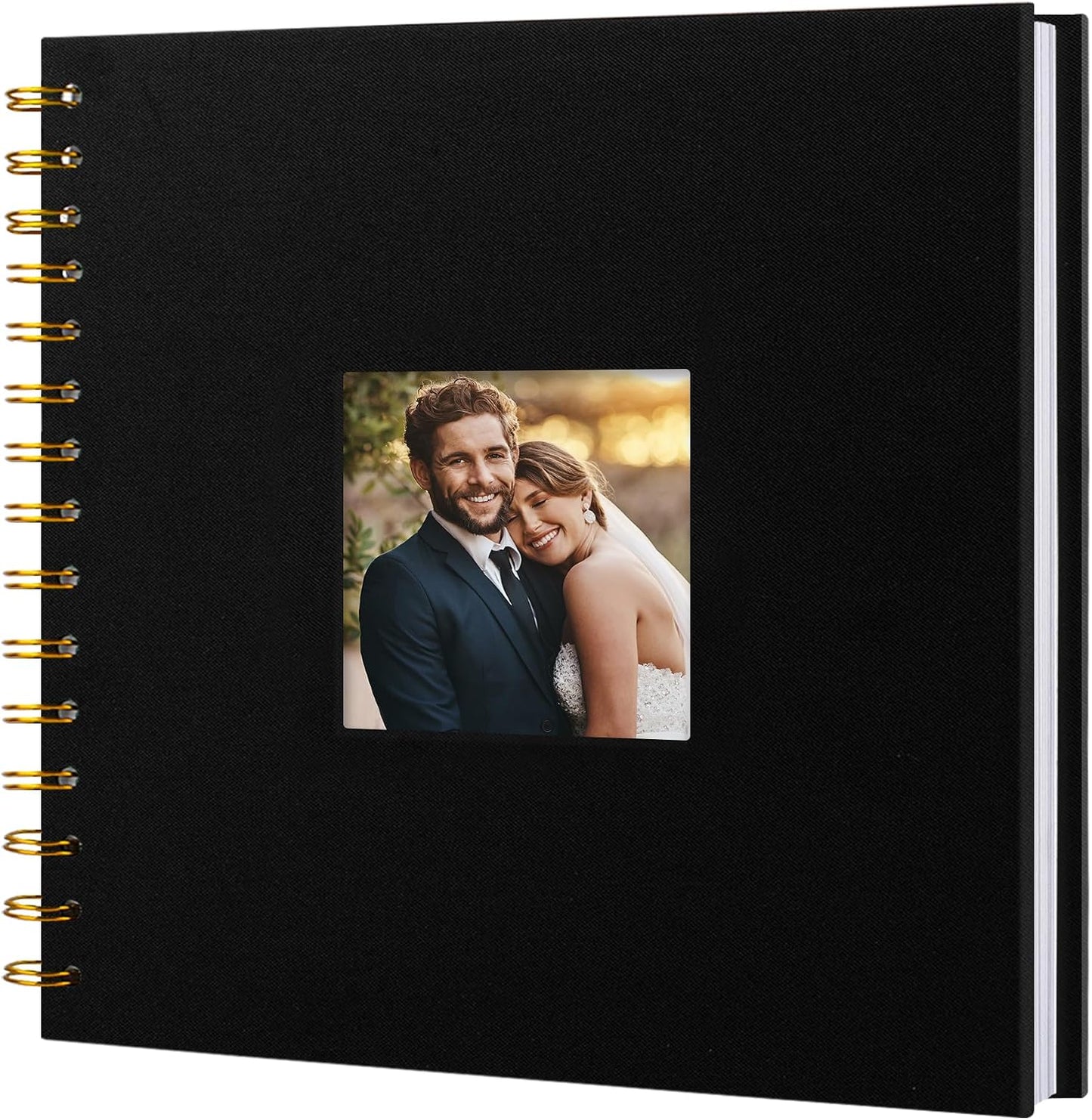 12"x12" Scrapbook Photo Album Linen Cover 40 Sheets 80 Pages White Paper