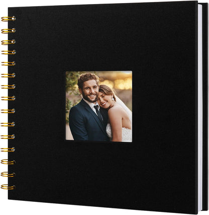 12"x12" Scrapbook Photo Album Linen Cover 40 Sheets 80 Pages White Paper