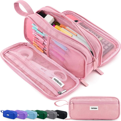 TOPBIDAI Large Pencil Case Pouch for Girls Boy Women Men Adults