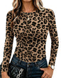 Zeagoo Women Long Sleeve Shirts Slim Fit Going Out Tops Crewneck Basic Tee