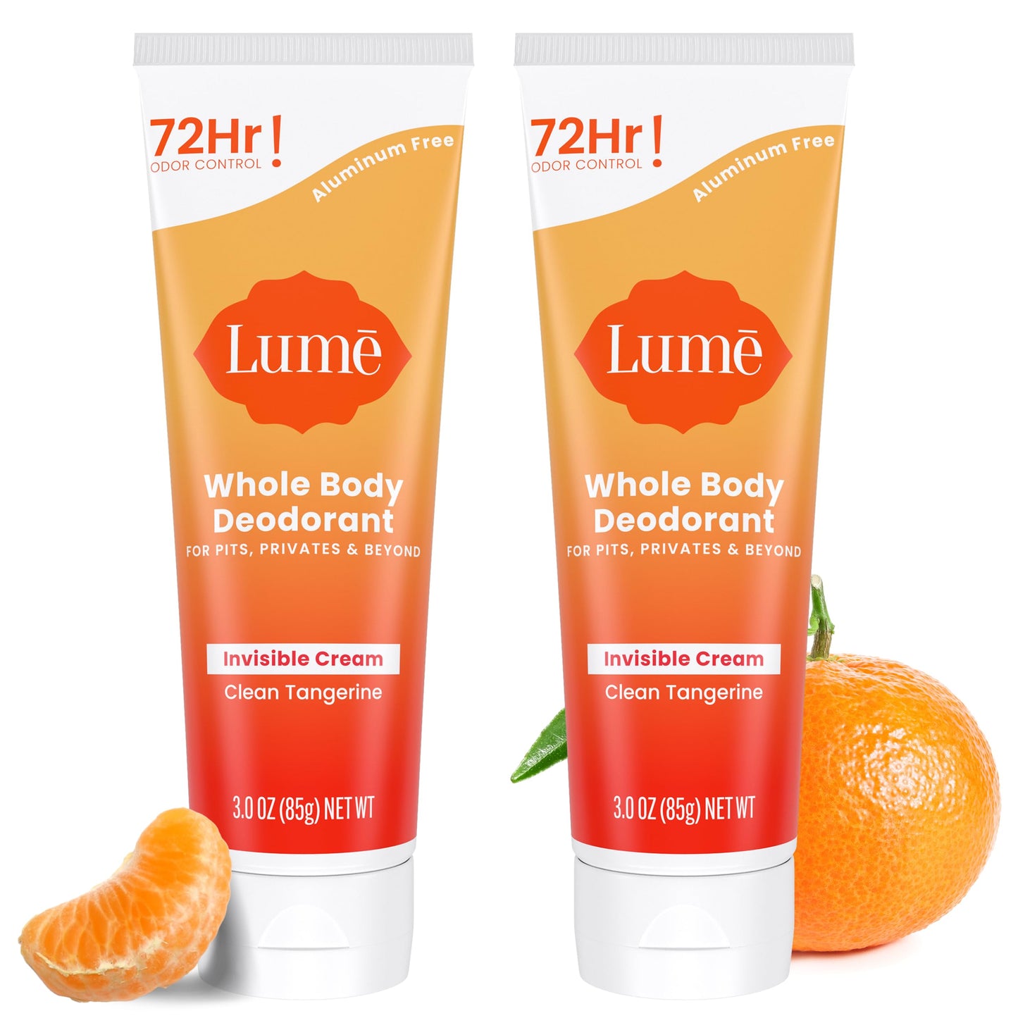 Lume Whole Body Deodorant - Cream Tube - 3 oz (Clean Tangerine)