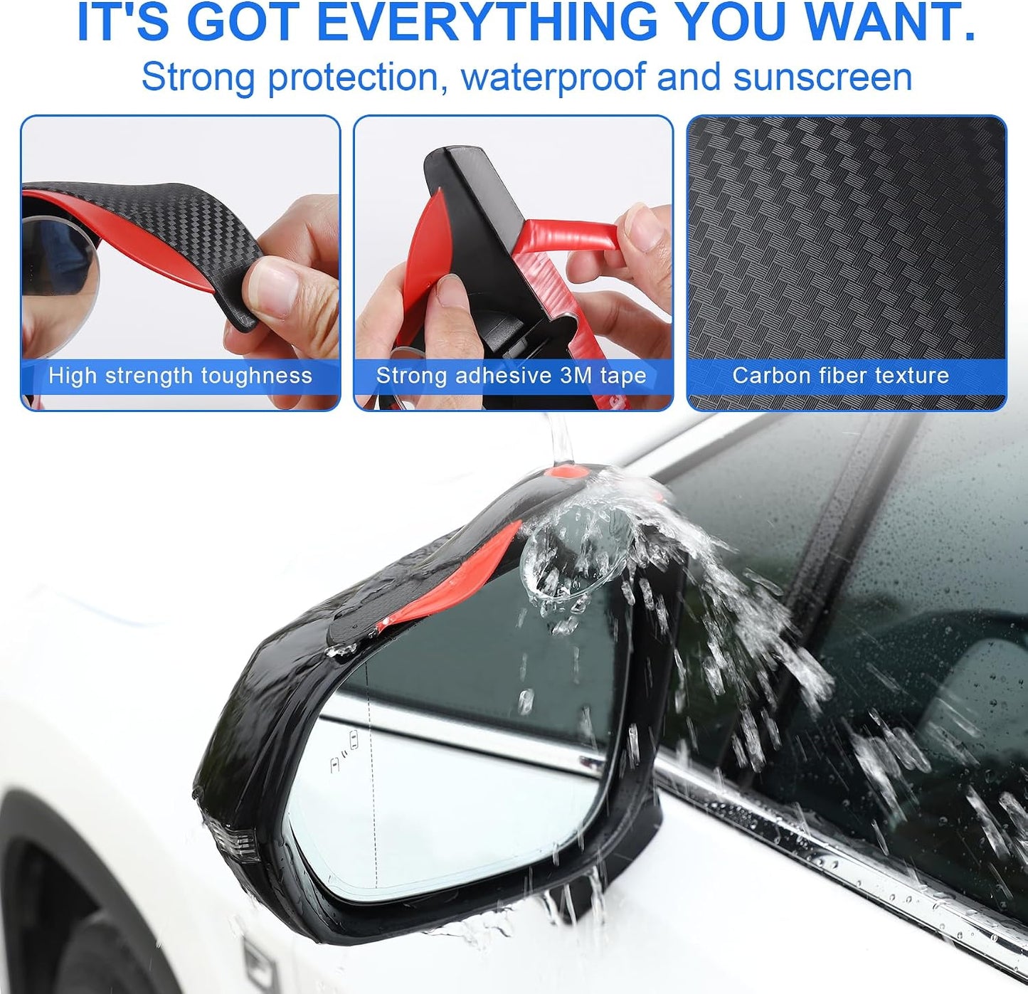 LivTee Blind Spot Car Mirror, HD Glass Frameless Convex Side Mirror Blindspot, Wide Angle Rear View Mirrors for SUVs, Trucks and RVs - Car Accessories