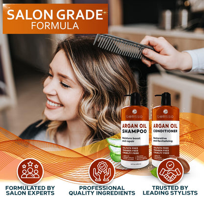Caffeine Shampoo and Conditioner Set - Volumizing Products for Women and Men - Thickening, Volume Boosting Formula for Thinning and Fine Hair - Sulfate Free, No Parabens - Hydrating, Salon Grade