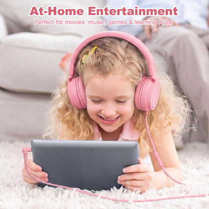 AILIHEN I35 Kids Headphones for School with Mic, 93dB Safe Volume, Orange
