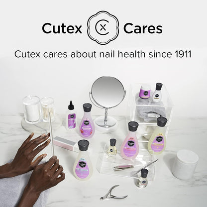 Cutex Nail Polish Remover, Strength Shield, Leaves Nails Looking Healthy, Contains Vitamins E, B5 & Hydrolyzed Silk, 6.76 Fl Oz