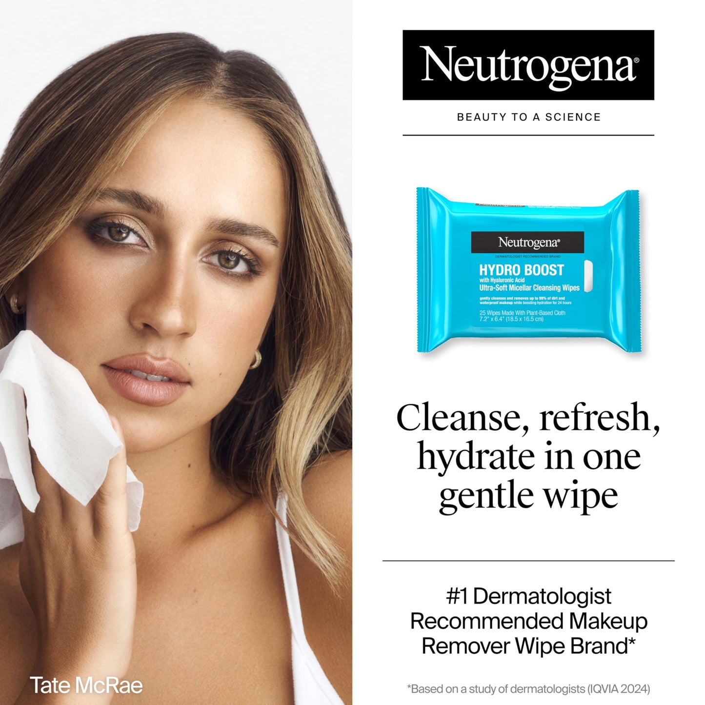 Neutrogena Hydro Boost Cleansing Wipes Makeup Remover, 25 Ct