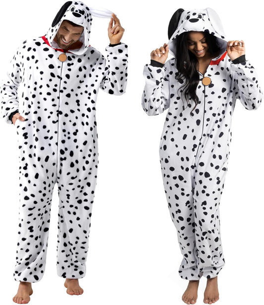 Spooktacular Creations Halloween Dalmatian Dragon Cow Costume, Animal Costume Hooded Jumpsuit for Halloween Cosplay Party