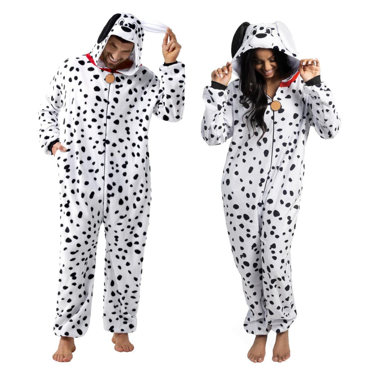 Spooktacular Creations Halloween Dalmatian Dragon Cow Costume, Animal Costume Hooded Jumpsuit for Halloween Cosplay Party