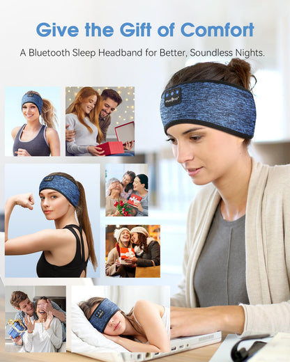 MUSICOZY Sleep Headphones Bluetooth Headband Headphones for Side Sleepers
