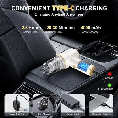 KMM Handheld Car Vacuum Cleaner, Hand Held Vacuum Cleaner and Air Duster