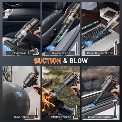 KMM Handheld Car Vacuum Cleaner, Hand Held Vacuum Cleaner and Air Duster