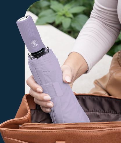 Windproof Travel Umbrella - Compact & Withstands Winds up to 100MPH, Strongest Premium Auto Folding Umbrella for Rain and Sun - Durable, Light & Portable for Women & Men, Fits Backpack & Cars