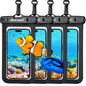 Hiearcool Waterproof Phone Pouch, Waterproof Phone Case, Black&Green 2-Pack