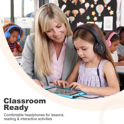 AILIHEN I35 Kids Headphones for School with Mic, 93dB Safe Volume, Orange