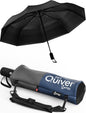 Windproof Travel Umbrella - Compact & Withstands Winds up to 100MPH, Strongest Premium Auto Folding Umbrella for Rain and Sun - Durable, Light & Portable for Women & Men, Fits Backpack & Cars