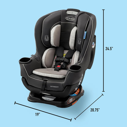 Graco Extend2Fit Convertible Car Seat, Rear and Forward Facing Car Seat with Adjustable Extension Panel for Extra Legroom, Great Gift for Baby Shower or Baby Registry, Redmond