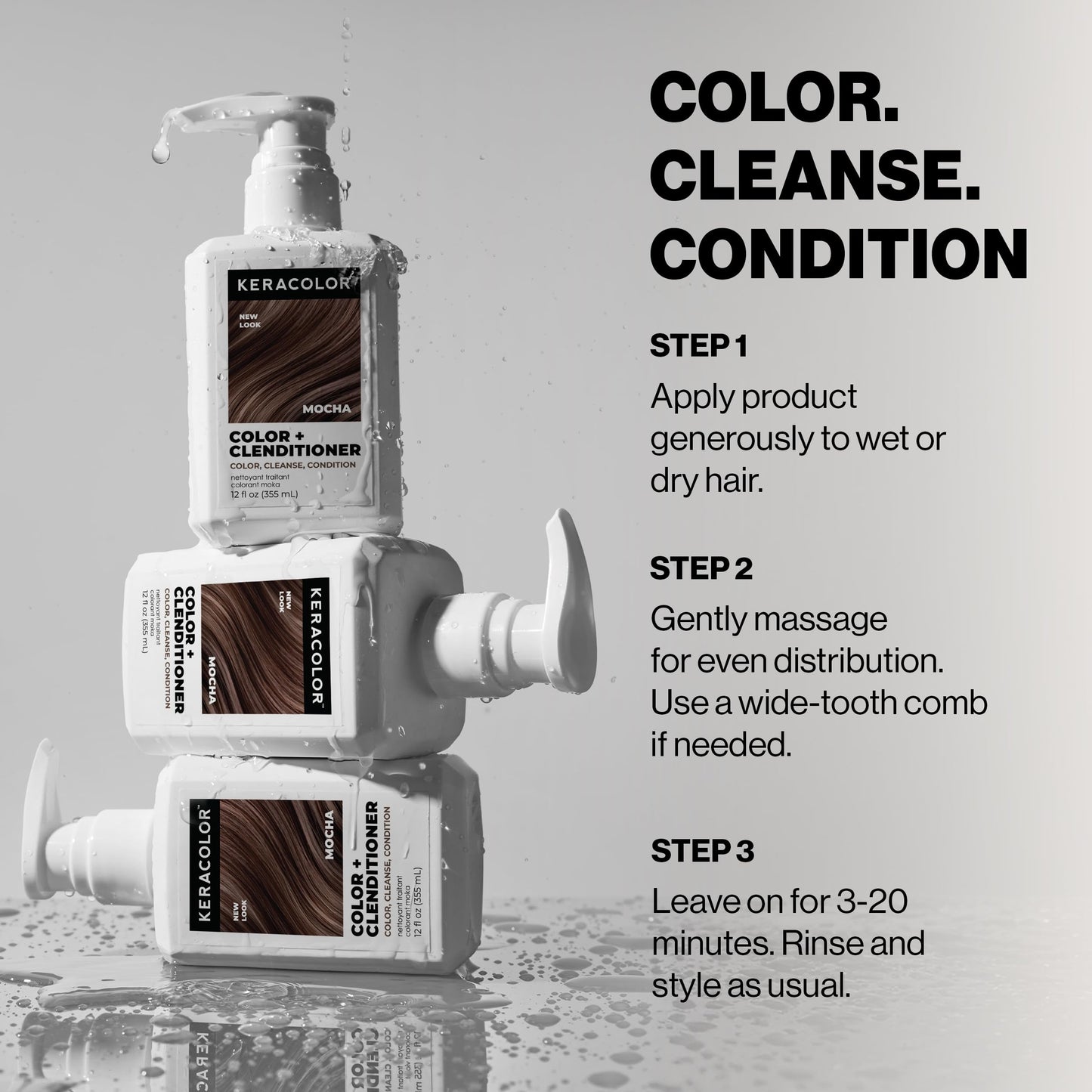Keracolor Color + Clenditioner, Semi-Permanent Hair Color, 23 Shades