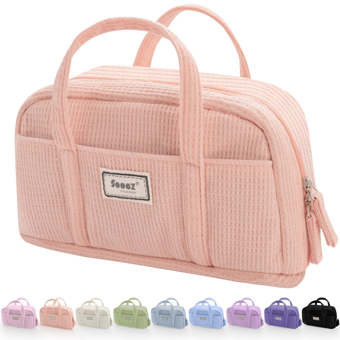 Sooez Large Pencil Case Pouch, Extra Big Pencil Bag with 5 Compartments