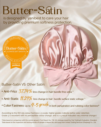 YANIBEST Adjustable Silk Bonnet for Sleeping Women Double Layer Satin Bonnet Reduce Friction Prevent Frizz Curly Hair