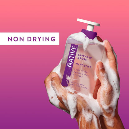 Native Liquid Hand Soap, Toasted Vanilla & Honey Scent, Non-Drying Formula for Soft, Smooth Hands, Made with Plant-Based Cleansers, Sulfate & Paraben Free, 13 oz Bottle