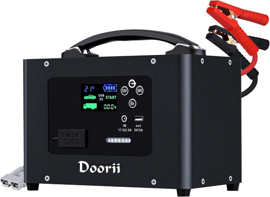 10000A Jump Starter, 24V 155WH Car Jump Starter Battery Pack for All Gas & All Diesel Engine, Portable Truck Jump Starter, Power Station for Camping Essentials (V10-1)