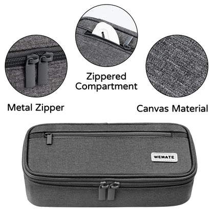 WEMATE Pencil Case, Large Storage Organizer, Makeup Bag, Teacher Must - have, Big Pencil Pouch, Marker Case for College