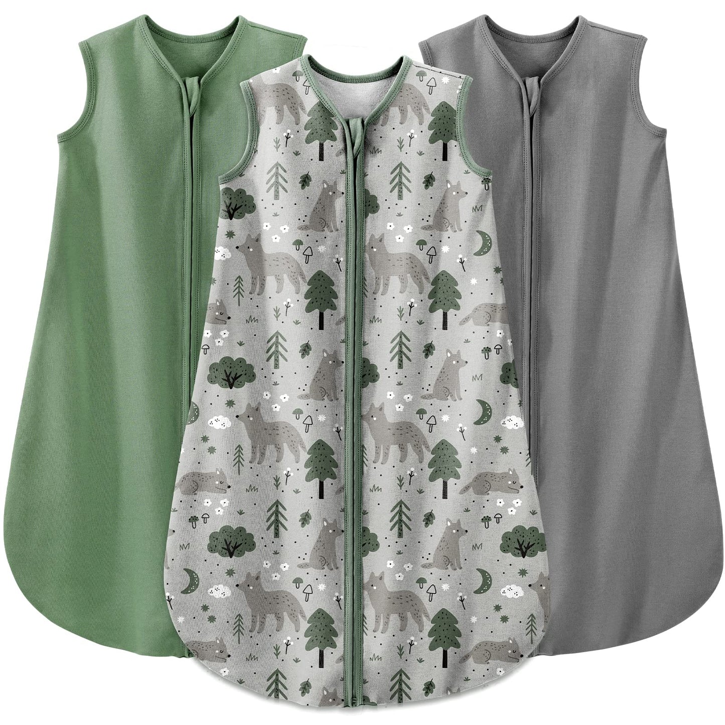 Yoofoss Baby Sleep Sack 0-6 Month 0.5TOG 100% Organic Cotton 2-Way Zipper