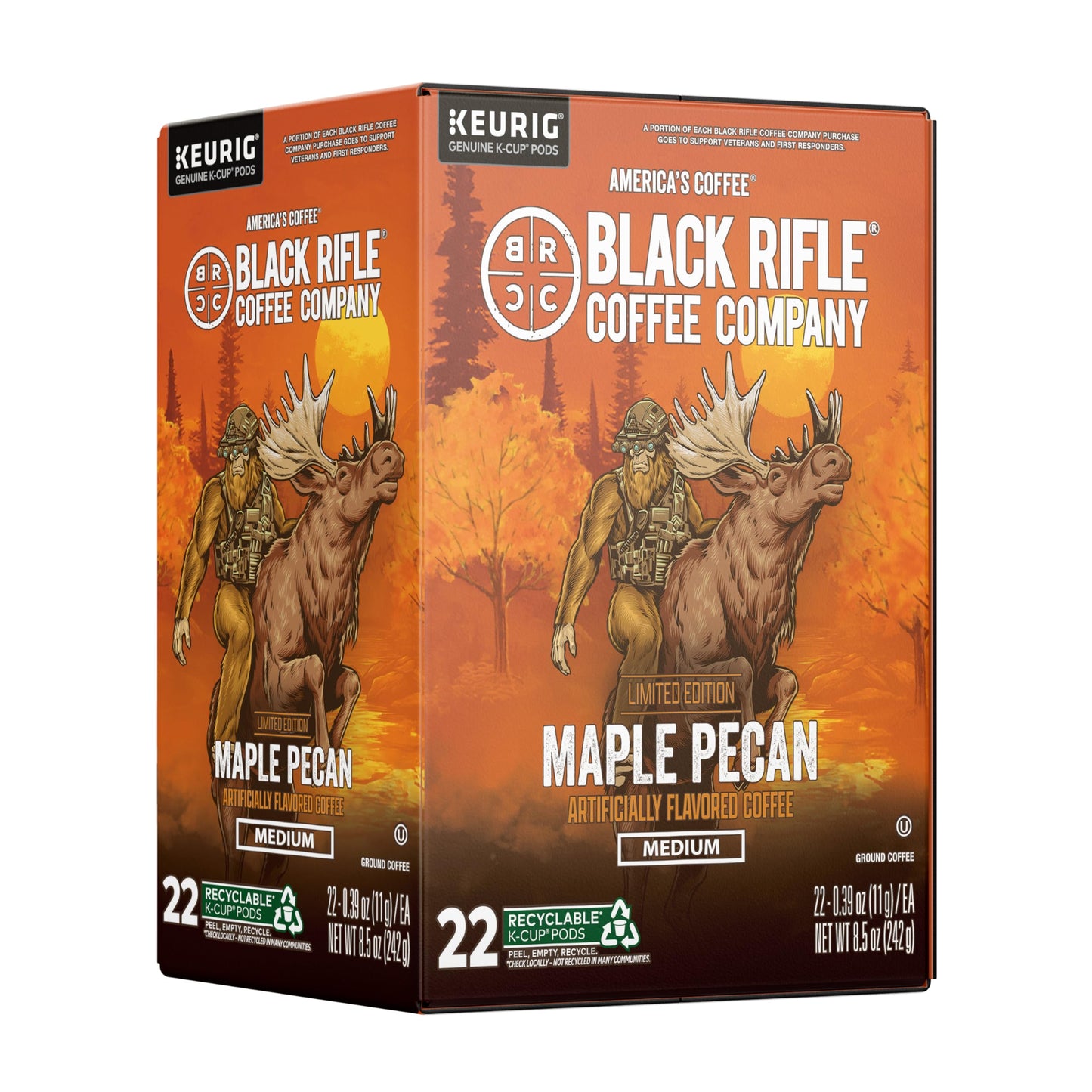 Black Rifle Coffee Medium Roast K Cup Coffee Just Black 32 Count