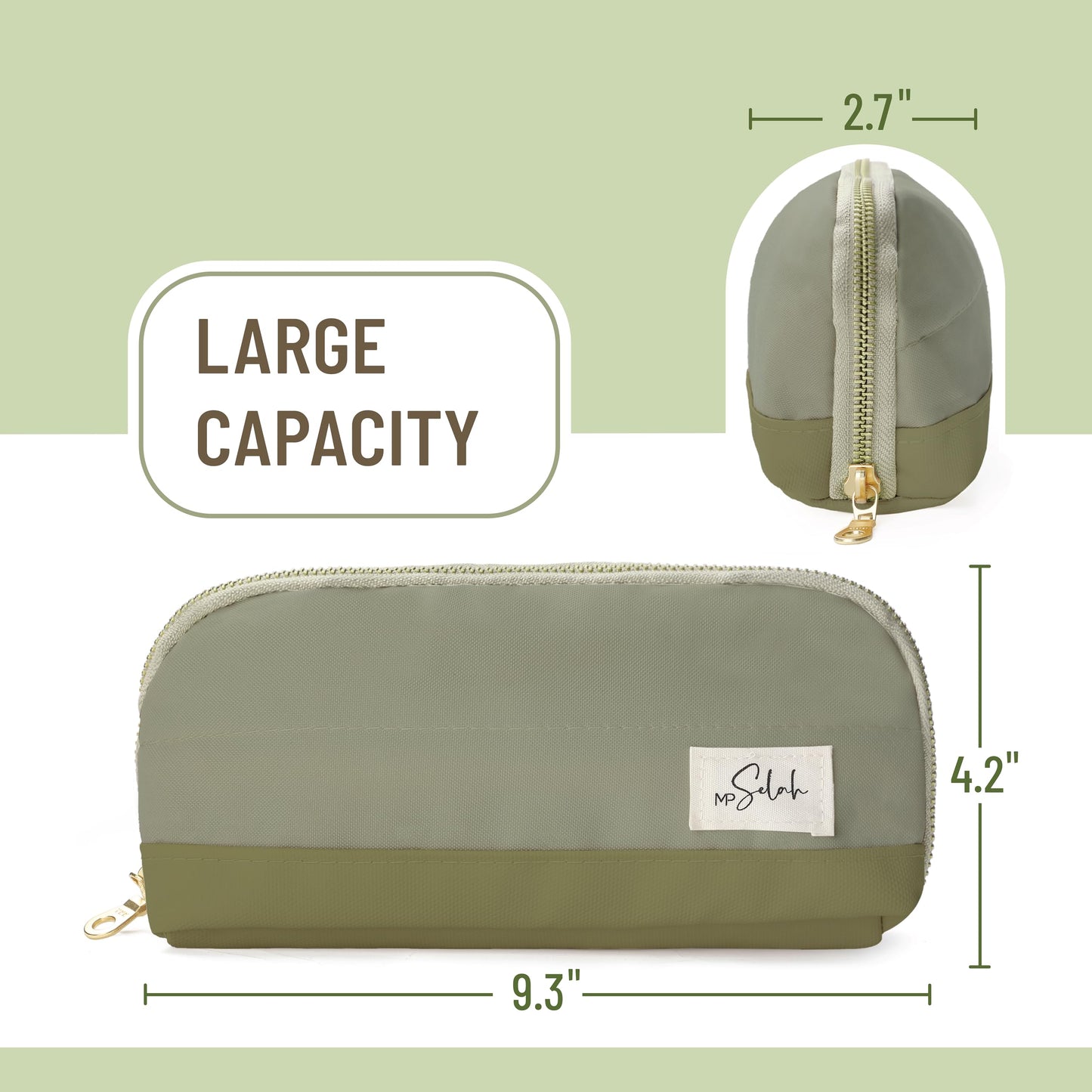 Mr. Pen- Wide-Opening Pencil Case, Triangle Design