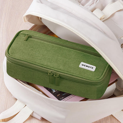 WEMATE Pencil Case, Large Storage Organizer, Makeup Bag, Teacher Must - have, Big Pencil Pouch, Marker Case for College