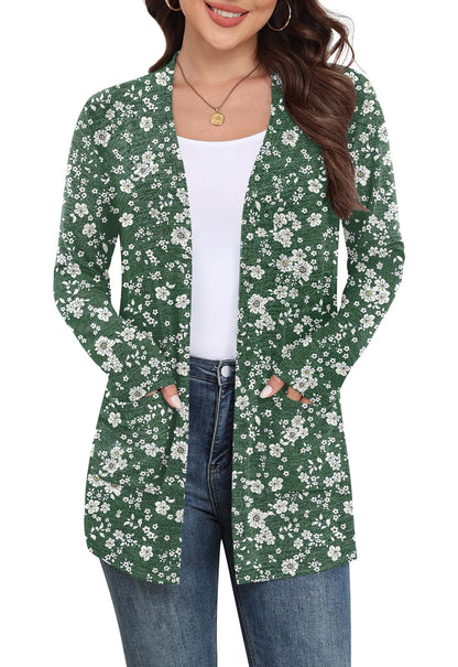 Yincro Women Lightweight Cardigan Long Sleeve Open Front with Pockets S-3XL