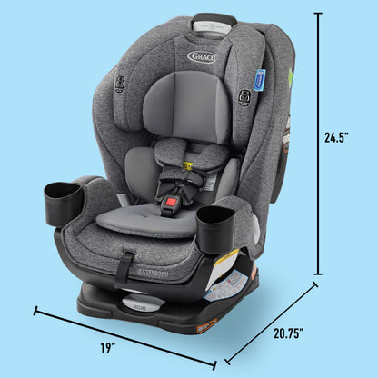 Graco Extend2Fit Convertible Car Seat, Rear and Forward Facing Car Seat with Adjustable Extension Panel for Extra Legroom, Great Gift for Baby Shower or Baby Registry, Redmond