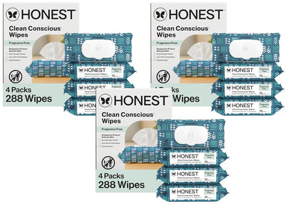 The Honest Company Multi-Use Baby Wipes, Pattern Play, 720 Count