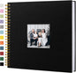12"x12" Scrapbook Photo Album Linen Cover 40 Sheets 80 Pages White Paper