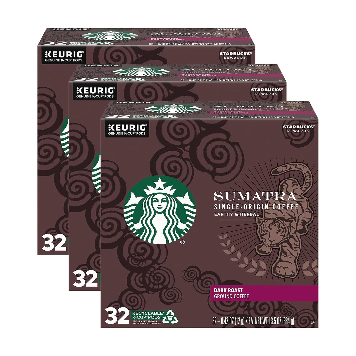 Starbucks K-Cup Coffee Pods, Dark Roast Hot or Iced Coffee, French Roast, 96 Keurig Pods