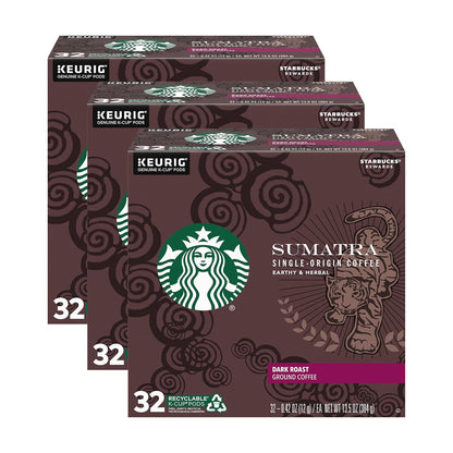 Starbucks K-Cup Coffee Pods, Dark Roast Hot or Iced Coffee, French Roast, 96 Keurig Pods