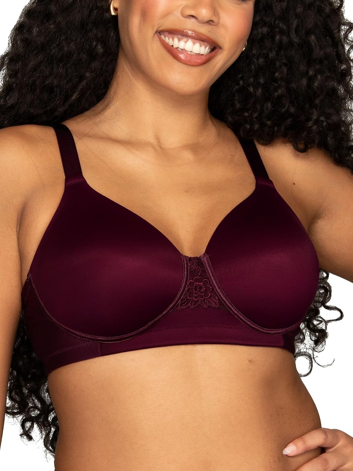 Vanity Fair Women's Full Figure Beauty Back Smoothing Bra, 4 Way Stretch Fabric, Lightly Lined Cups up to H