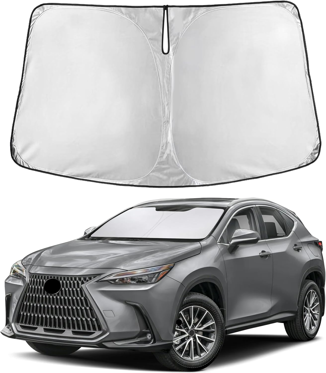 Econour Car Windshield Sun Shade, Front Window Sun Blocker for SUVs,Sedan