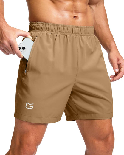 G Gradual Men's Athletic Running Shorts with 2 Zipper Pockets 7"/ 5"/ 9"